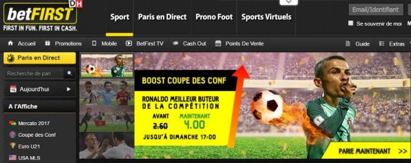 betFIRST Sport : streaming et paris en direct