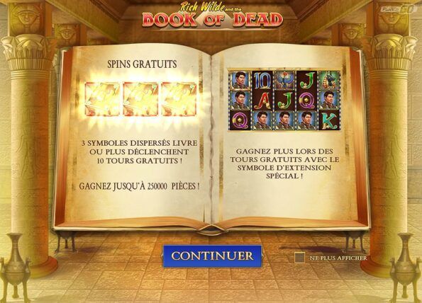 avis sur la machine à sous Book of Dead