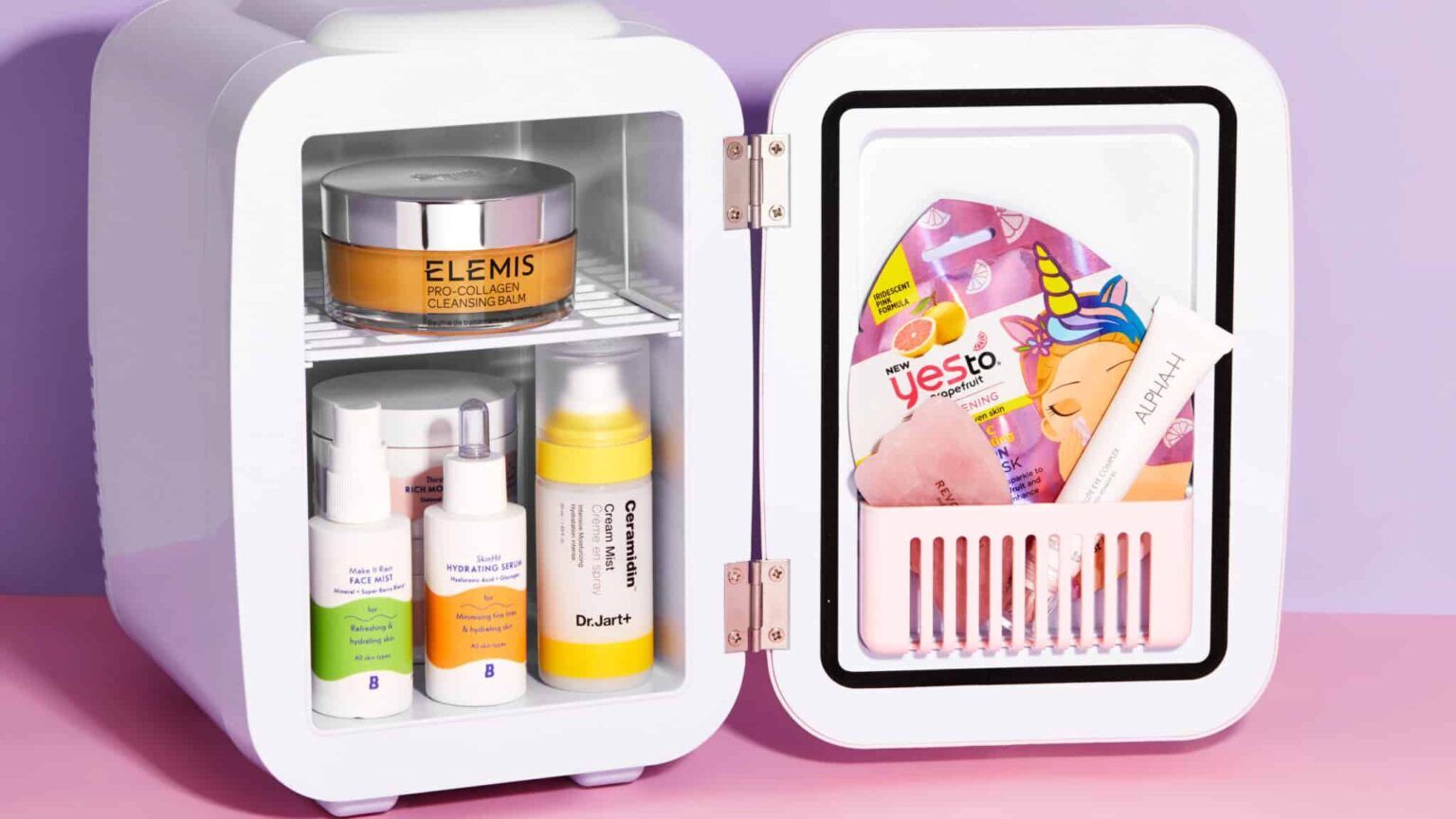 Mini Frigo Cosmétique KFO 6L Avec Miroir LED - Skincare Et Maquillage - Vert